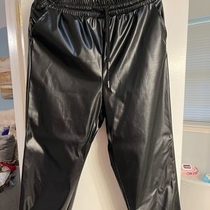 Shein brand pleather joggers